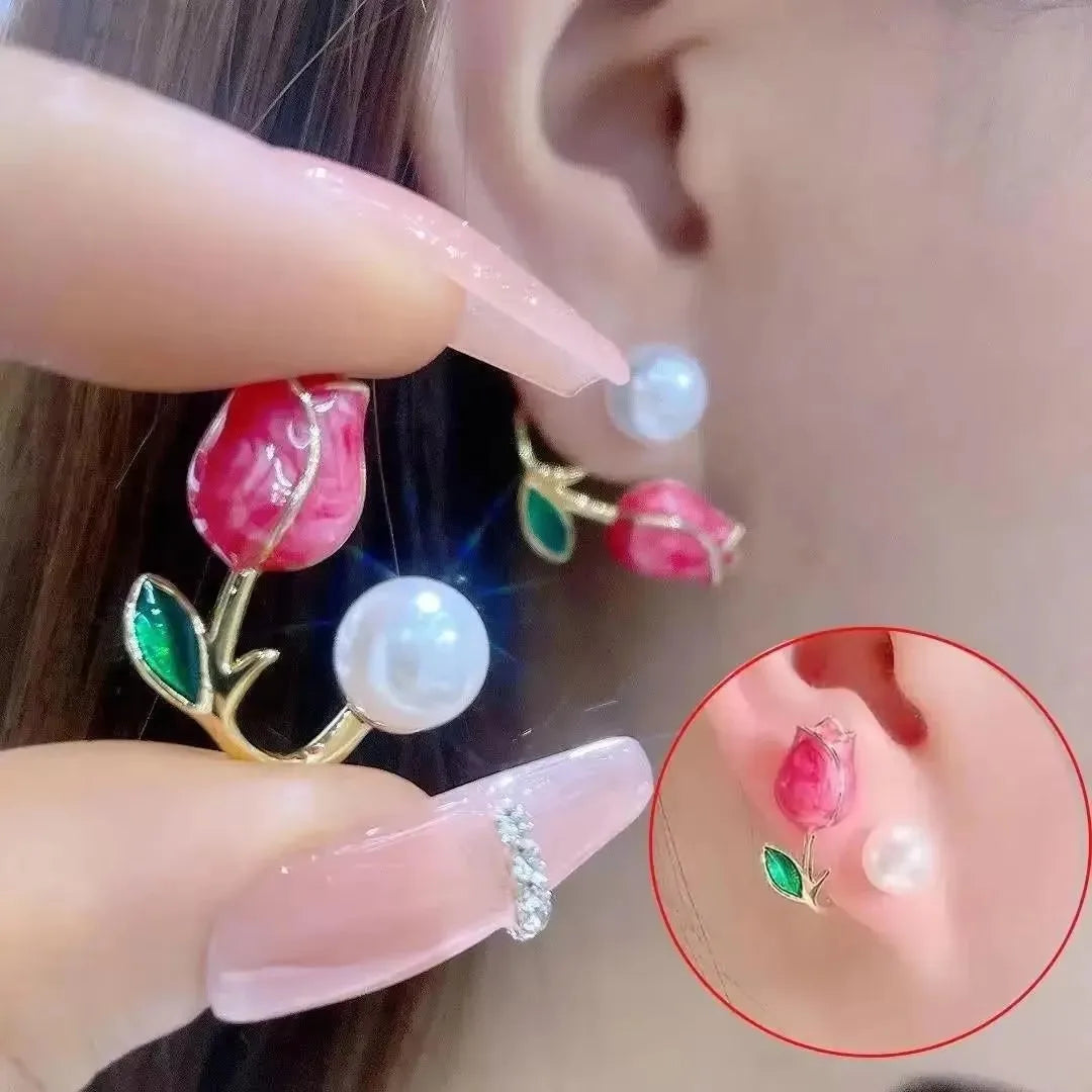 925 Silver Needle Korean Fashion Zircon Geometric Earrings For Women Jewelry 2026 Trending Luxury Crystal Cross Stud Earrings Good Vibrations