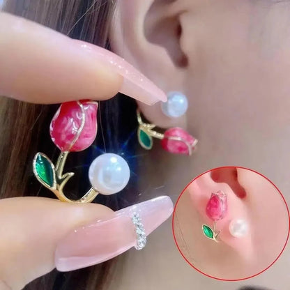 925 Silver Needle Korean Fashion Zircon Geometric Earrings For Women Jewelry 2026 Trending Luxury Crystal Cross Stud Earrings Good Vibrations