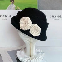 Women Hats Three-dimensional Flower Design  Styling Fedora  Autumn New Elegant Socialite Caps  Fascinator Cap MAXSITI U Good Vibrations