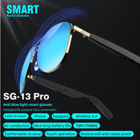 SG-13 Smart glasses, Bluetooth earphones, clear vision | UV resistant touch function | Versatile facial features Good Vibrations