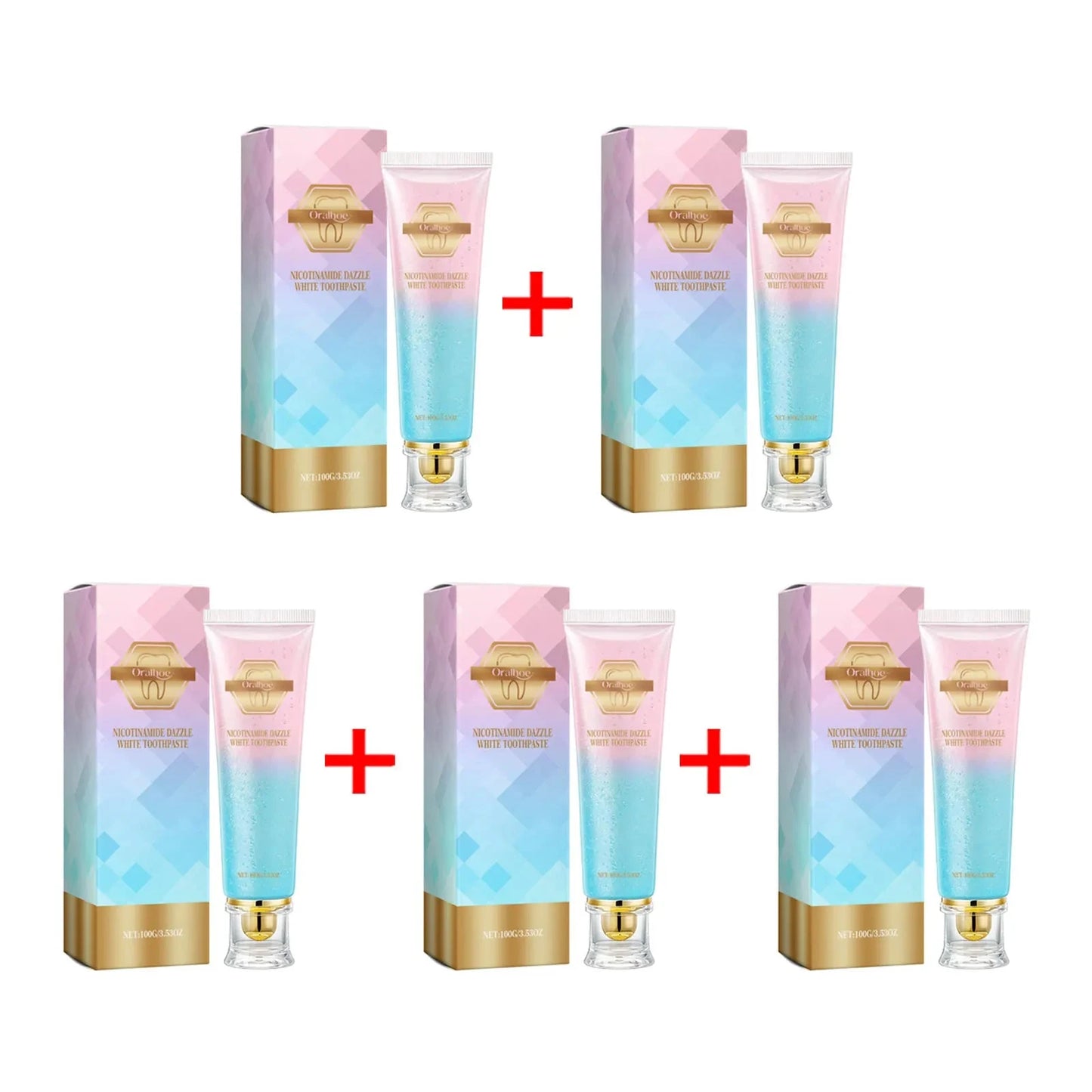 Niacinamide Whitening Toothpaste Reduce Plaque Fresh Bad Breath Stains Removing Hygiene Clean Dazzling Brighten Oral Teeth Care Good Vibrations