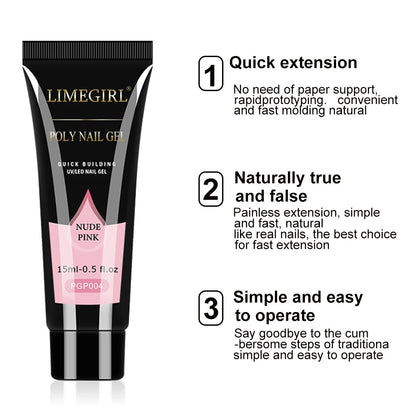 LIMEGIRL Gel Nail Polish Kit UV Soak Gel Base Coat Polishing Tool with LED Light and Nail Drill Semi-Permanent Gel Varnish Kit Good Vibrations