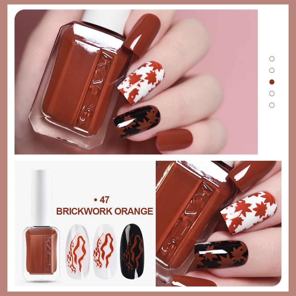 KADS 24 Colors Stamping Nail Polish Black White Gold Silver Nail Art Printing Varnish for Stamp Plate Nail Polish Lacquers Good Vibrations