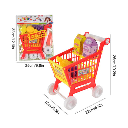 21 Pieces Trolley Toys Interactive Play Set Shopping Cart Play Set Role Play Toys Pretend Play Educational Toy for Children Kids Good Vibrations