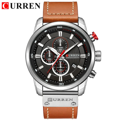 CURREN Fashion Date Quartz Men Watches Top Brand Luxury Male Clock Chronograph Sport Mens Wrist Watch Hodinky Relogio Masculino Good Vibrations