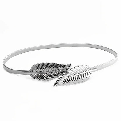 Women Elastic Leaf Waist Belt Waistband For Dress Skirts Jeans Pant Body Chain Belt Good Vibrations
