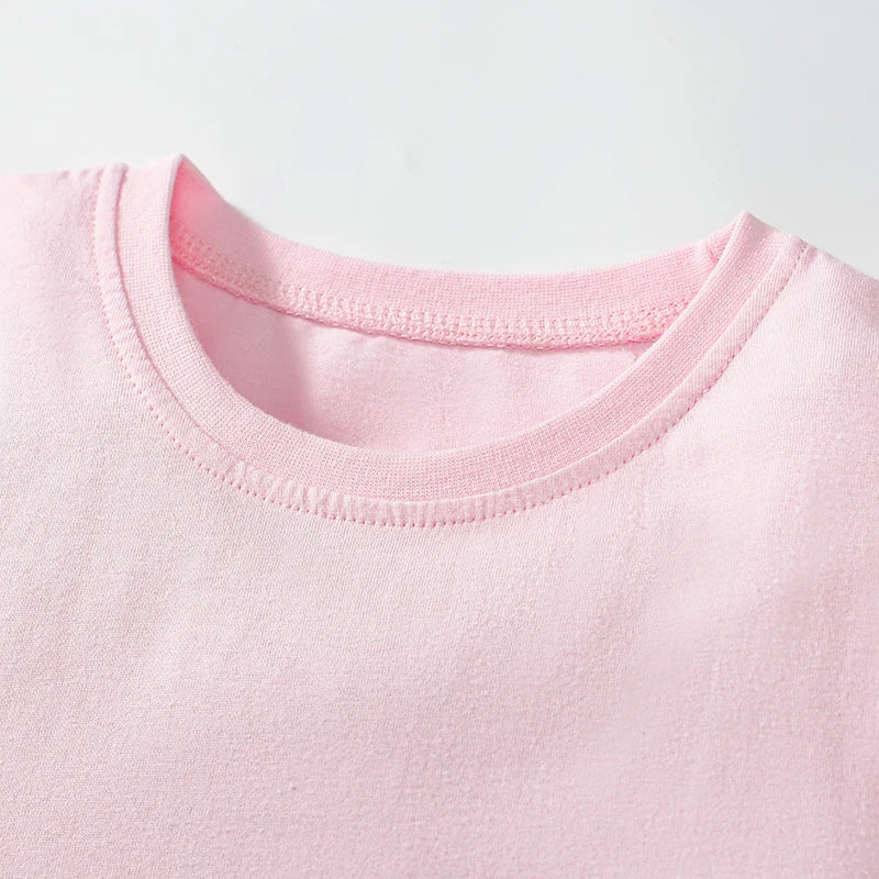 Little maven Children's Clothing Baby Girls 2025 Summer Embroidered Cartoon Casual Unicorns Dresses Pink Dresses Kids Clothes Good Vibrations
