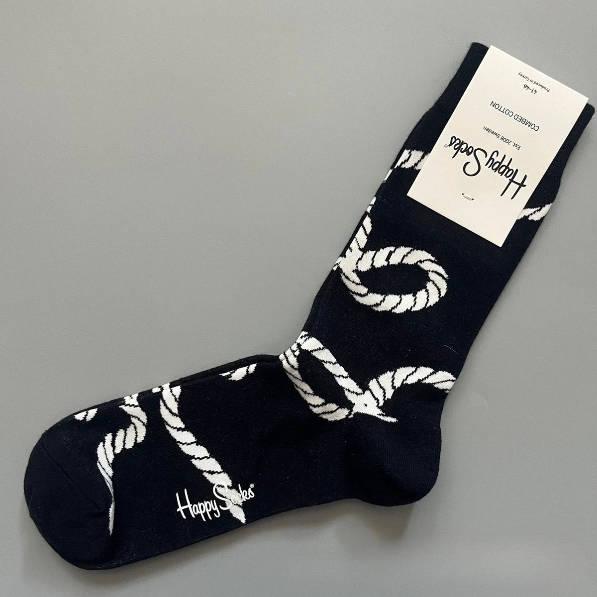 Cotton Happy Socks Men's Classic Crew Sock Shoe Size 10 - 13 Soft Good Vibrations