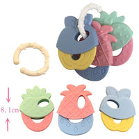 Newborn Baby Chews Food Grade Teethers Training Bed Toy Silicone for Baby Fruit Item Feeding Infant Things Molars Rattle Good Vibrations