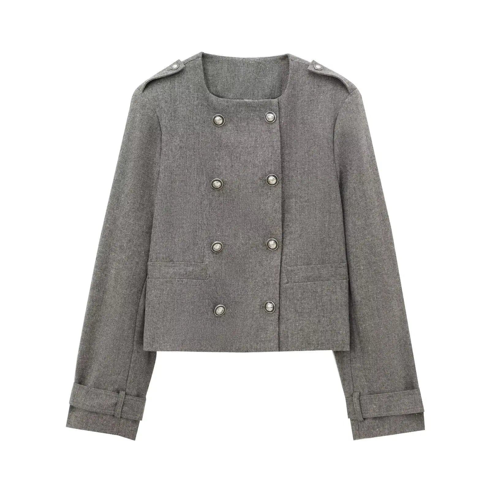 Women Wide Pleated Mini Skirt Sets For Women 2 Pieces Fashion Double Breasted Short Jacket Women 2 Pieces Women Outfit Good Vibrations