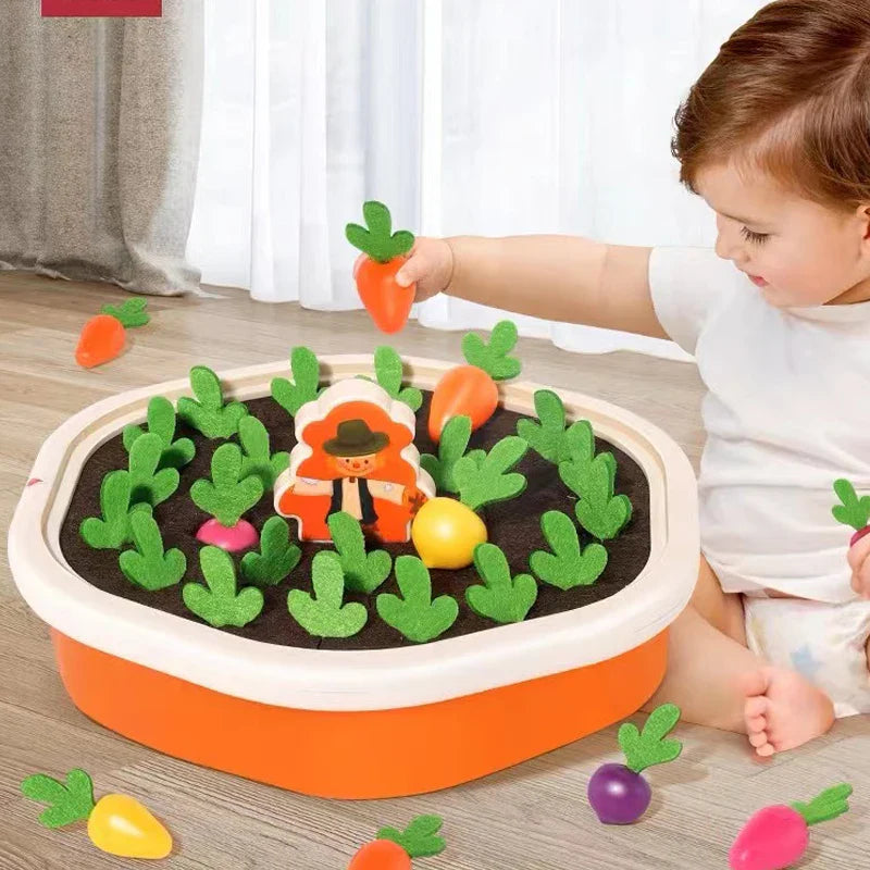 Baby Montessori Toys For Toddler Toys Educational Colorful Shape Toy Pull Carrot Set Counting Discouvery Toys For Kids Learning Good Vibrations