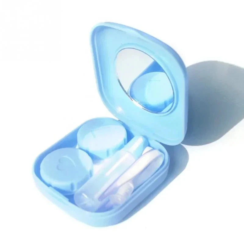 8 Colors Mini Pocket Contact Lens Case  Women Girl Make Up Beauty Pupils Storage Contacts Lense Holder Box Container Mirrors Kit Good Vibrations