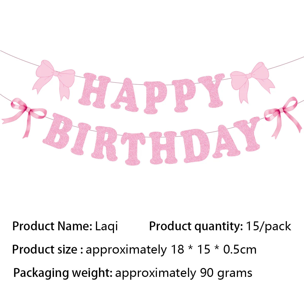 Pink Banner Happy Birthday Bow Balloon Straw Disposable Paper Plate Napkin Cup Tableware Princess Girl Birthday Party Supplies Good Vibrations