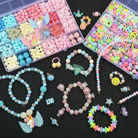 500pcs DIY Handmade Beaded Children's Toy Creative Loose Spacer Beads Crafts Making Bracelet Necklace Jewelry Kit Girl Toy Gift Good Vibrations