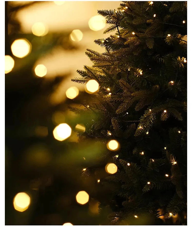 Christmas Tree PE Encrypted Christmas Decoration with Lights,Folding and Retractable Pine Needles,Christmas Tree Set Decoration Good Vibrations