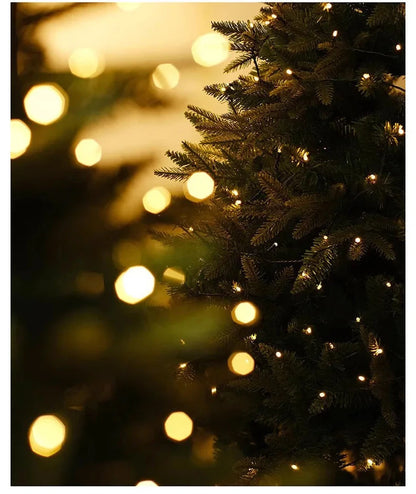 Christmas Tree PE Encrypted Christmas Decoration with Lights,Folding and Retractable Pine Needles,Christmas Tree Set Decoration Good Vibrations