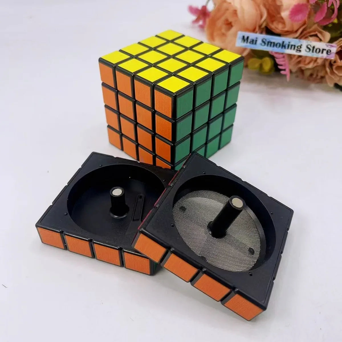 2.2inch Cube Herb Grinder 4-layer Manual Spice Mill Pepper Salt Mortar Grass Raw Tobacco Grinder Cigarette Smoking Accessories Good Vibrations
