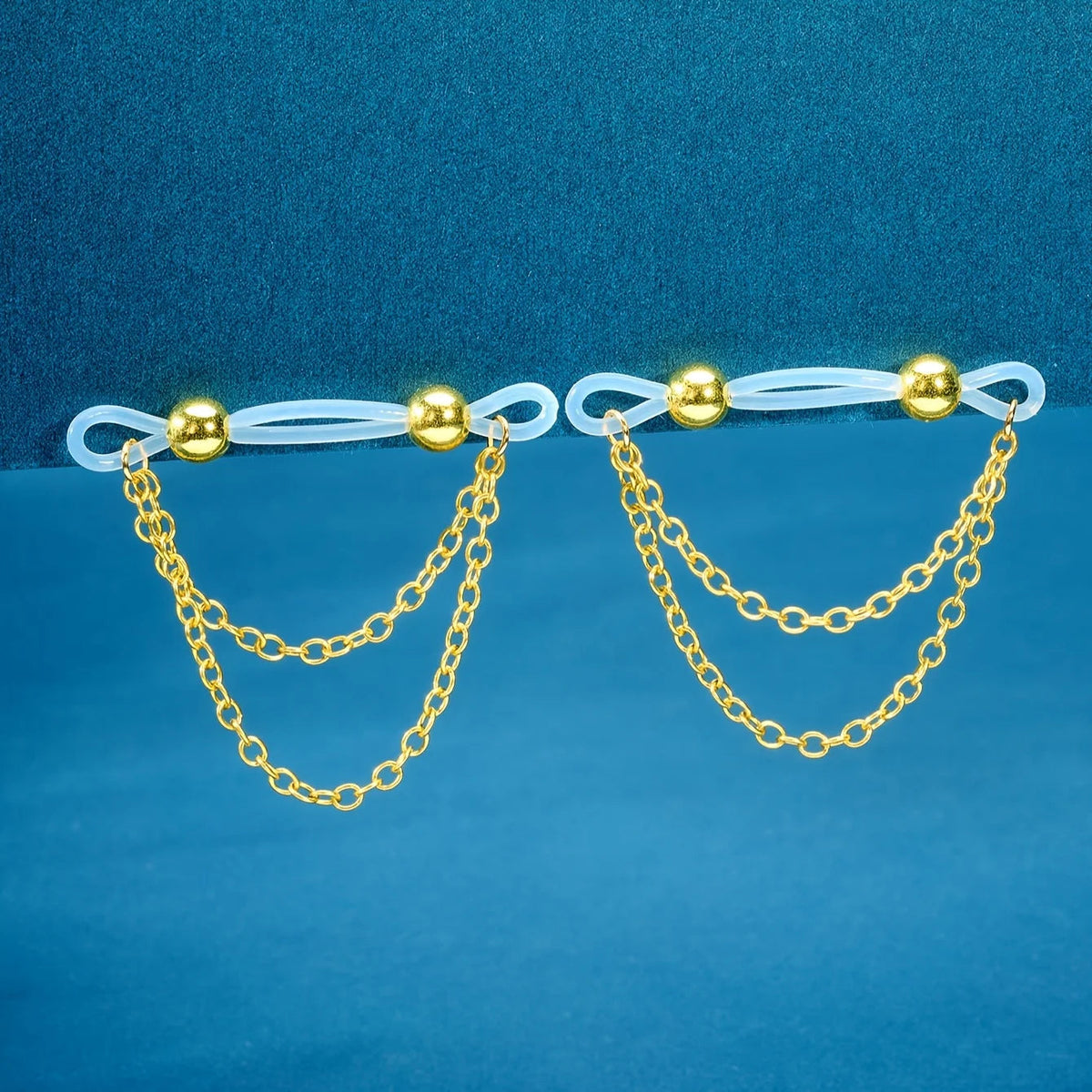 1 Pair Adjustable Fake Nipple Rings - No-Pierce Acrylic Nipple Rings with Sparkling Accents | Perfect for Parties Good Vibrations