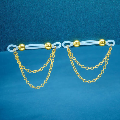 1 Pair Adjustable Fake Nipple Rings - No-Pierce Acrylic Nipple Rings with Sparkling Accents | Perfect for Parties Good Vibrations