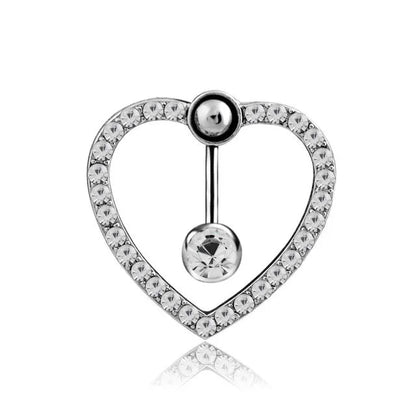 Dainsty Dangled Belly Button Rings Surgical Steel 14G Bar Navel Piercing Ring Crystal CZ Bee Flower Heart Belly Ring Ear Jewelry Good Vibrations Adult Super Store