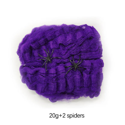 Halloween Decoration Party Accessories Decorations for Events Scream Festa Spider Web Black Outdoor Props Haunted House Spider Good Vibrations