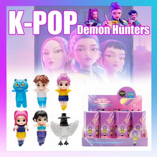 Hot Party Angel KPop Demon Hunters Blind Box Car Decoration Desktop Computer Screen Cupid Hand Fashion Play Doll Birthday Gift Good Vibrations