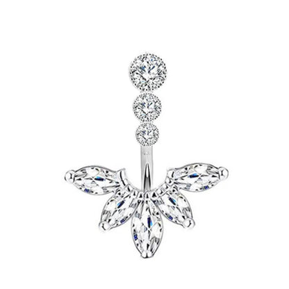 Dainsty Dangled Belly Button Rings Surgical Steel 14G Bar Navel Piercing Ring Crystal CZ Bee Flower Heart Belly Ring Ear Jewelry Good Vibrations Adult Super Store