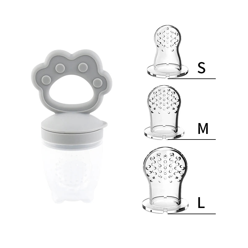 Silicone Fruit & Vegetable Juicing Baby Gum Toy Cartoon Chewing Teeth Grinding Stick Auxiliary Food Tool Safe Baby Care Utensils Good Vibrations