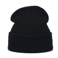 Knitted hats for men and women in autumn and winter, pure color, simple and versatile. Knitted hats with pullovers and cold hats Good Vibrations