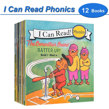 I Can Read Phonics 12 Books/Set My Very First Picture Books English Story Pocket Book for Children Kids Baby Montessori Reading Good Vibrations