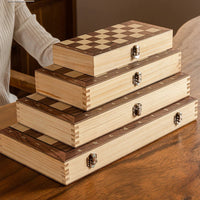 Chess Set - Magnetic Foldable Portable Solid Wood Chess Board - Educational Games for Students and Kids - Christmas Gift Good Vibrations