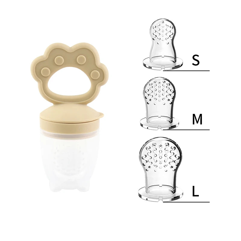 Silicone Fruit & Vegetable Juicing Baby Gum Toy Cartoon Chewing Teeth Grinding Stick Auxiliary Food Tool Safe Baby Care Utensils Good Vibrations