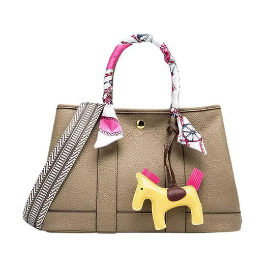 Elegant Ladies Leather Tote Bag Luxury Brand Women's Crossbody Shoulder Bag Fashionable Designer Inspired Handbags Good Vibrations