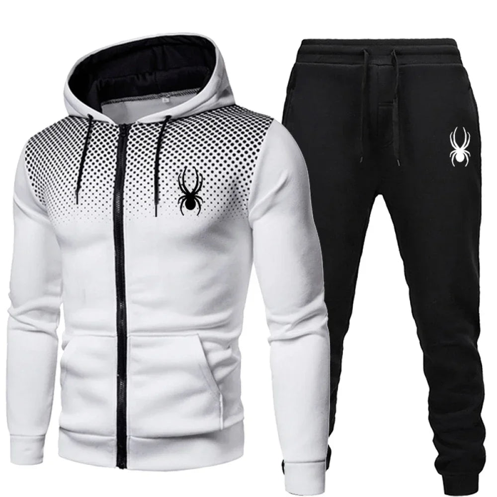 2025 popular two-piece men's sportswear jogging suit sportswear hooded sweatshirt zipper sweatshirt autumn and winter clothing Good Vibrations