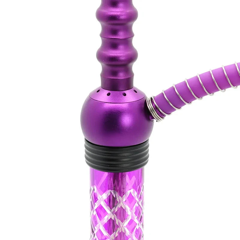Arab shisha bar KTV single aluminum alloy, glass single tube color, hookah set Good Vibrations