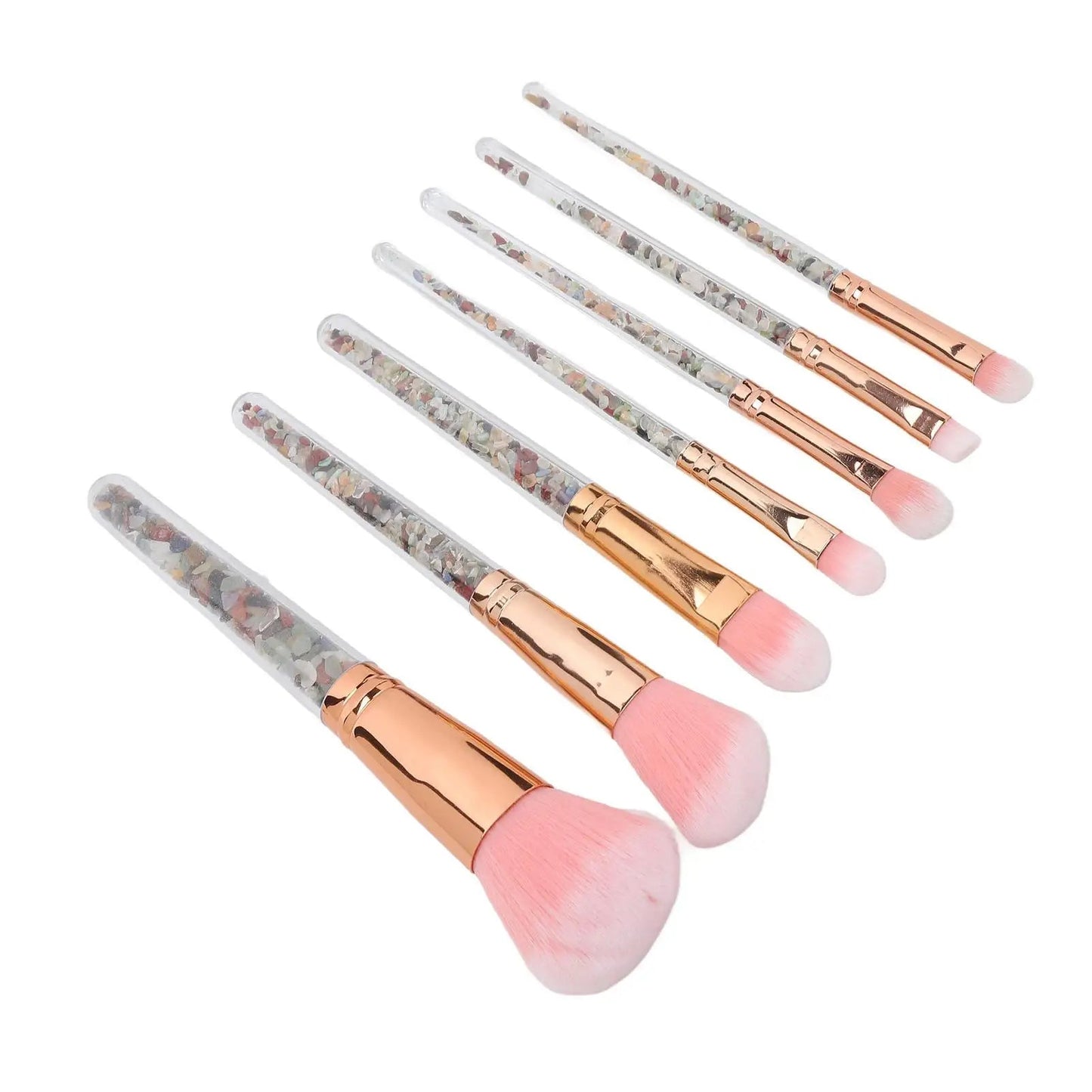 Ergonomic Makeup Brush Kit with Stylish Handles - Versatile Cosmetic Brushes for beauty Salons & At Home Use Good Vibrations