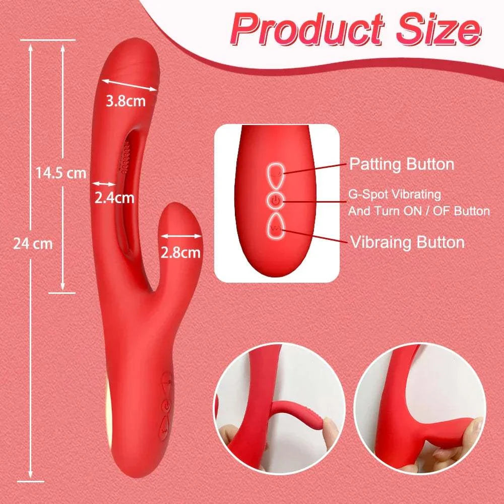 Women Clitoris Stimulator Powerful Rabbit Dildo Vibrator 