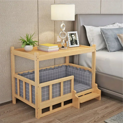 Simplicity Wooden Dog Bed Can Be Used As Bedside Table Dog Kennel Four Season Universal Environment protection Practical Pet Bed Good Vibrations
