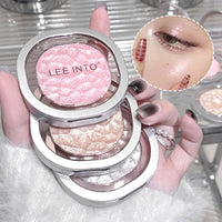 LEEINTO color-glowing high-gloss powder pearlescent powder brightens up the make-up eye shadow disc Good Vibrations