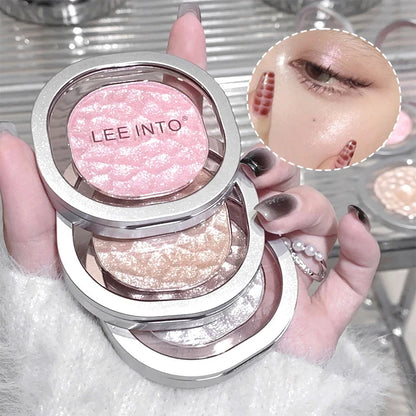 LEEINTO color-glowing high-gloss powder pearlescent powder brightens up the make-up eye shadow disc Good Vibrations