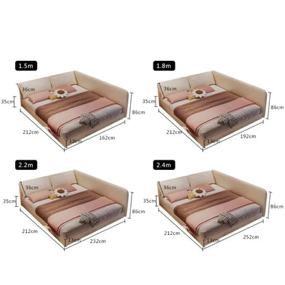 King Size Europian Bed Modern Minimalist Luxury Kids Children Bed Sleeping 180x200 Cama De Lujo Para Dormitorio Home Furniture Good Vibrations
