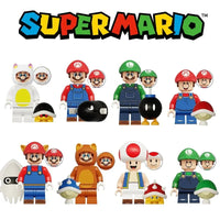 Super Mario Bros Figures Dolls Assemble Ornament Anime DIY Kids Toy Mini Desk Funny Decoration Assembly small Toys Accessories Good Vibrations