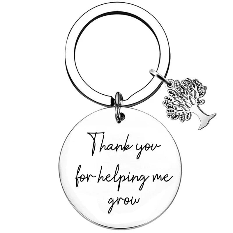 New Teacher Appreciation Gift Keychain Pendant  Graduation Key Chains Keyrings Gift Teachers Plant Seeds That Grow Forever Good Vibrations