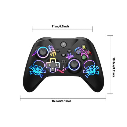 This product is S-witch/ OLED/ LIte/ professional controller, programming back button/support TURBO continuous play/six axis/vib Good Vibrations