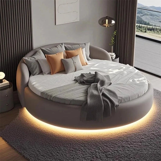 Headboard Japanese Bed Minimalist Upholstered Nightstands Modern Bed Sleeping Frame Camas De Matrimonio Dormitorio Furniture Good Vibrations