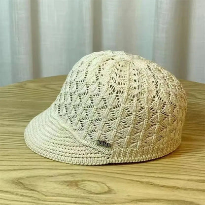 New Hat Women's Spring/Summer Peaked Cap Hollow Design Headband Women's Bucket Hats Beret Hat Good Vibrations