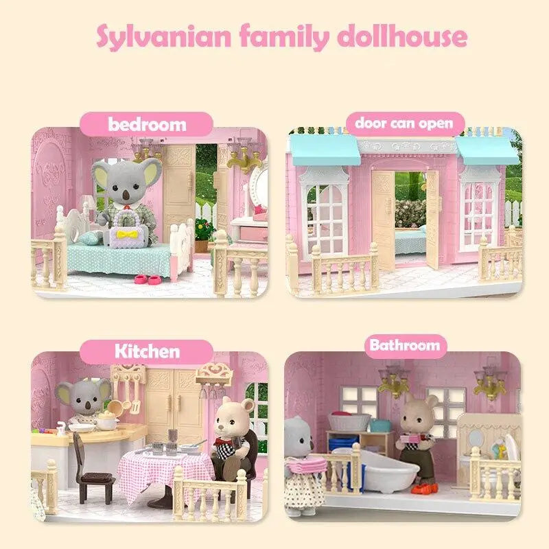 Dollhouse Girl Play House Toy Diy Tour Bus Bedroom Dresser Dining Kitchen Bathroom Shop Pretend Family Toys Girls Good Vibrations