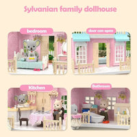 Dollhouse Girl Play House Toy Diy Tour Bus Bedroom Dresser Dining Kitchen Bathroom Shop Pretend Family Toys Girls Good Vibrations