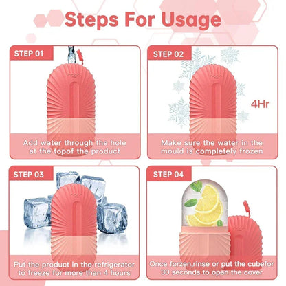 Ice Face Roller Ice Cube Beauty Massage Silicone Ice Mold For Eye Puffiness Ice Facial Roller Shrink Pores Good Vibrations