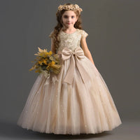 2024 Teen Girls Bridesmaid Flower Dresses for Wedding Elegant Luxury Party Sequin Lace Princess Evening Dress Birthday Prom Gown Good Vibrations